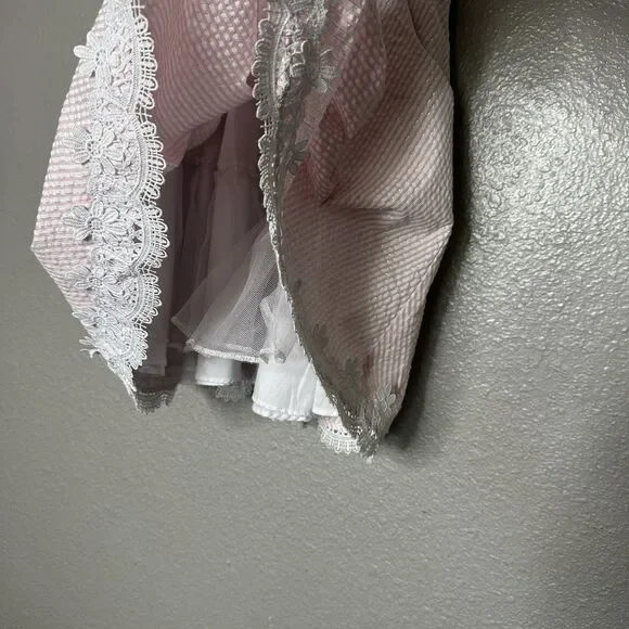 Rare editions Easter Spring Dress Pink White Size 7 - Picture 10 of 11